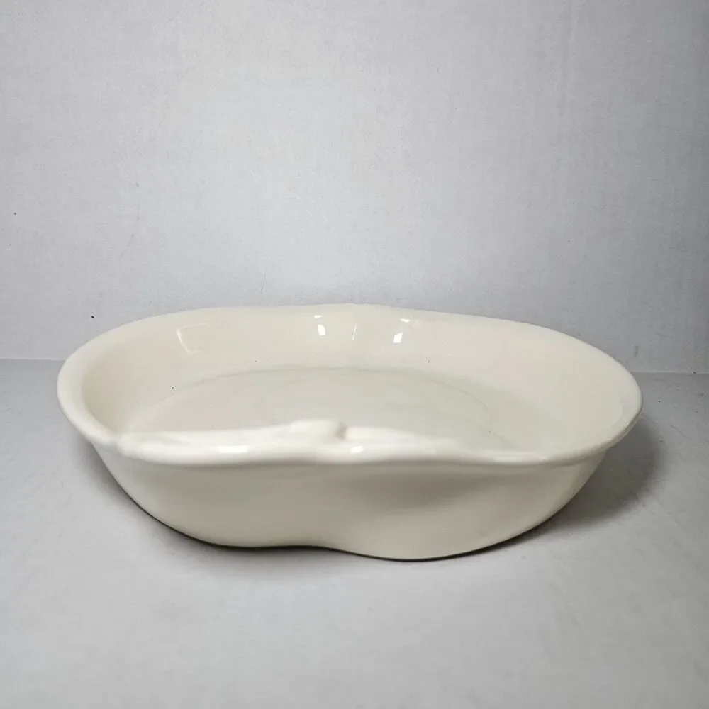 Vintage Hill Design Porcelain 1994 Apple Shaped Pie Plate Baking Dish 9 Inch